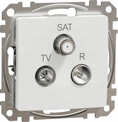 Prizë R/TV/SAT Schneider Electric Sedna Design, terminal 4dB, e bardhë - 3