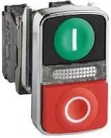 Butoni kontrolli me ndriçim Schneider Electric, 22 mm, i kuq / gjelbër