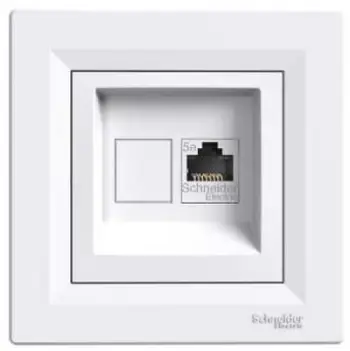 Prizë kompjuteri Schneider Electric Asfora, RJ45, cat.5e, e bardhë