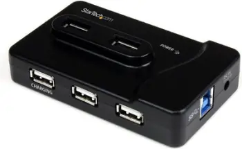 Qendër USB Startech, 6 porte, USB 3.2/2.0, e zezë