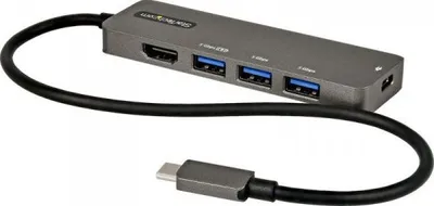 Replikator StarTech.com, HDMI + 3xUSB 3.0 + USB-C, i zezë - 1