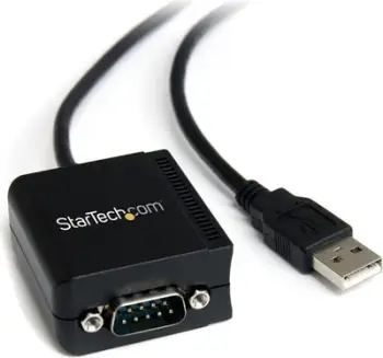 Kabllo StarTech, USB në Serial RS232, 1-port, e zezë