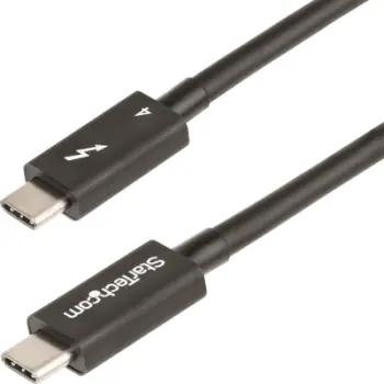 Kabllo Thunderbolt 4 StarTech.com, 3ft, 40Gbps, 100W, e zezë