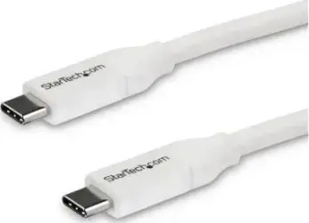 Kabllo StarTech.com USB-C në USB-C, 5A PD, 4 m, USB 2.0, e bardhë