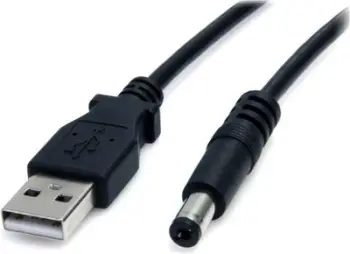 Kabllo USB StarTech USB-A në DC, 5.5mm, 0.9m, e zezë