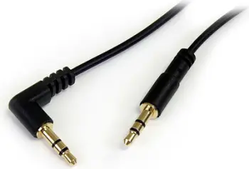 Kabllo StarTech Jack 3.5mm - Jack 3.5mm, 0.3m, e zezë