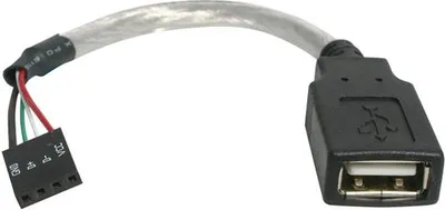 Përshtatës Startech USB ext. - USB int., i zi - 1