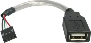 Përshtatës Startech USB ext. - USB int., i zi