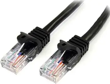 Kabllo patchcord StarTech Cat5e, 0.5m, e zezë