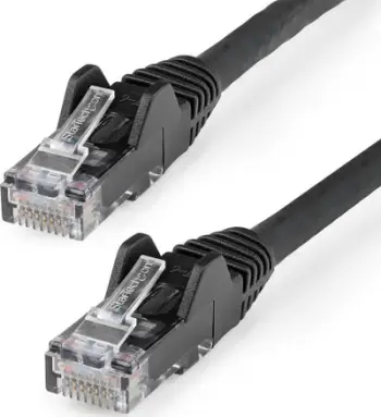 Kabllo rrjeti StarTech N6LPATCH50CMBK, Cat6, 0.5 m, RJ-45, e zezë