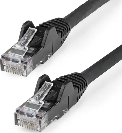 Kabllo rrjeti StarTech.com N6LPATCH2MBK, Cat6, 2m, e zezë - 1
