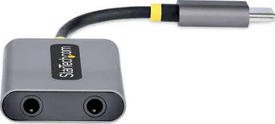 Adapter audio StarTech USB C në 2x 3.5mm, me mikrofon, i bardhë - 3