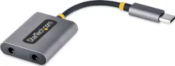 Adapter audio StarTech USB C në 2x 3.5mm, me mikrofon, i bardhë