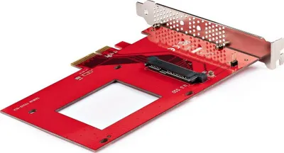 Kartelë adapteri StarTech.com U.3 në PCIe, PCIe 4.0 x4, për SSD 2.5" U.3 NVMe, e zezë - 2
