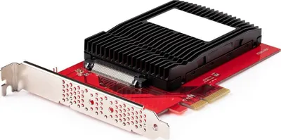 Kartelë adapteri StarTech.com U.3 në PCIe, PCIe 4.0 x4, për SSD 2.5" U.3 NVMe, e zezë - 6