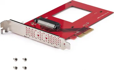 Kartelë adapteri StarTech.com U.3 në PCIe, PCIe 4.0 x4, për SSD 2.5" U.3 NVMe, e zezë - 7