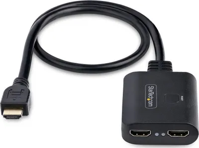 Ndarës HDMI StarTech 2 porta, 4K 60Hz, HDR, i zi - 1