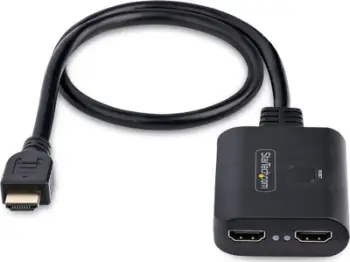 Ndarës HDMI StarTech 2 porta, 4K 60Hz, HDR, i zi