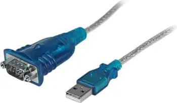 Kabllo StarTech, USB-A në DB-9, 0.4 m, e hirtë