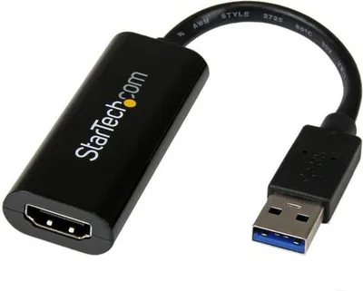 Përshtatës StarTech USB - HDMI USB, e zezë - 1