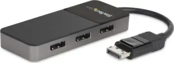 Adapter multi monitorësh StarTech.com MST, DisplayPort 1.4 në 3x DisplayPort, deri 3x 4K, i zi