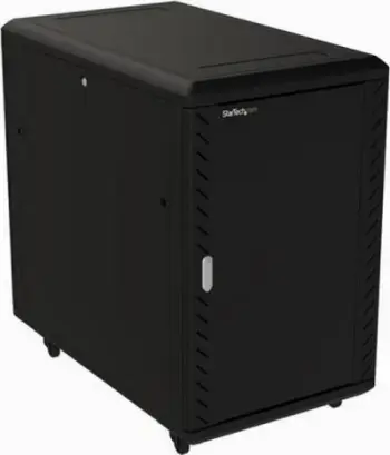 Kabinet serverik StarTech.com 4 Post 18U, 19", me rrota, i zi