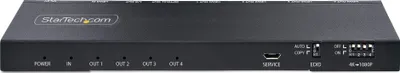 Ndarës HDMI StarTech.com 4-Port, 4K 60Hz, HDMI 2.0, i zi - 3