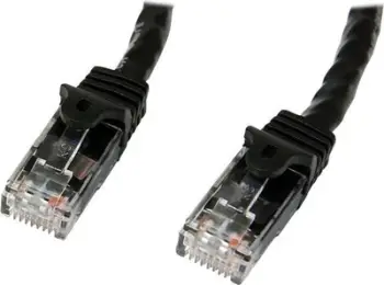 Kabllo StarTech (N6PATC1MBK), Rj45, Cat6, 1m, e zezë