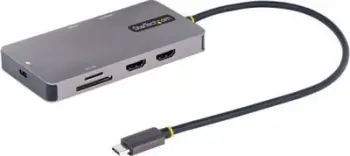 Adapter multiport USB C StarTech, 2x HDMI 4K 60Hz, 100W Power Delivery, gri