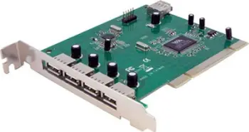 Kartë kontrolluese USB StarTech, 7 porta, PCI, e zezë