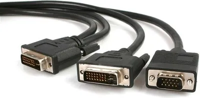 Kabllo StarTech DVI-I - D-Sub DVIVGAYMM6, 1.8 m, e zezë - 1