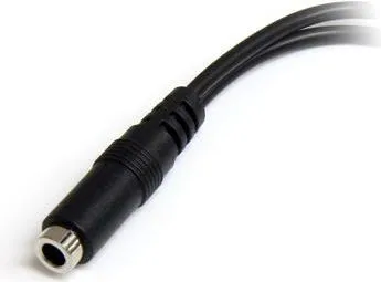 Kabllo StarTech Jack 3.5mm - Jack 3.5mm x2, 0.2 m, e zezë (MUYHSFMM) - 2