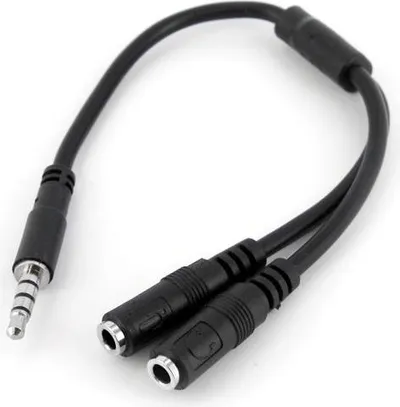 Kabllo StarTech Jack 3.5mm - 2x Jack 3.5mm, 0.2m, e zezë - 1