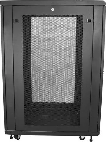 Kabinet serveri StarTech.com 4-Post 24U, rack 19", me rrota, i zi - 1