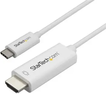 Kabllo StarTech USB-C në HDMI, 1m, e bardhë