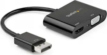 Adapter video StarTech.com DisplayPort në HDMI VGa, 4K 60Hz, HBR2, i zi
