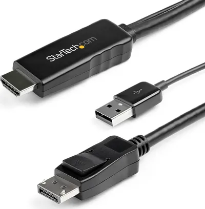 Kabllo HDMI në DisplayPort StarTech.com, 3m, 4K 30Hz, e zezë - 2