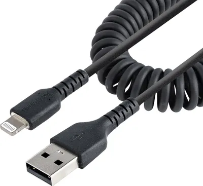 Kabllo USB në Lightning StarTech.com, 50cm, e përdredhur, e zezë - 1