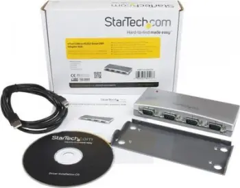 Adapter USB në RS232 StarTech 4 porta, DB9, hub serial