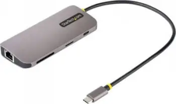 Adapter multiport USB C StarTech, HDMI 4K 60Hz, hub 3x USB A 5Gbps, Power Delivery 100W, gri