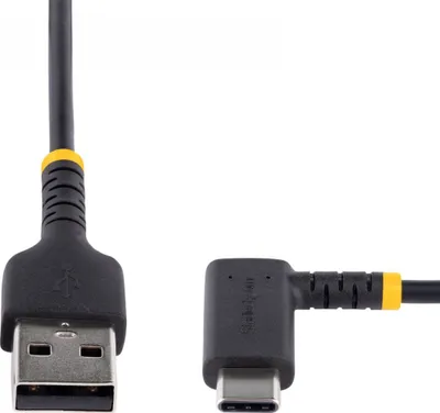 Kabllo karikimi StarTech.com, USB A në USB C, 30cm, kënd i djathtë, i zi - 4