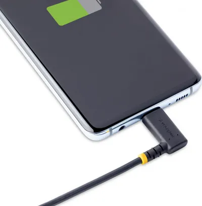 Kabllo karikimi StarTech.com, USB A në USB C, 30cm, kënd i djathtë, i zi - 6