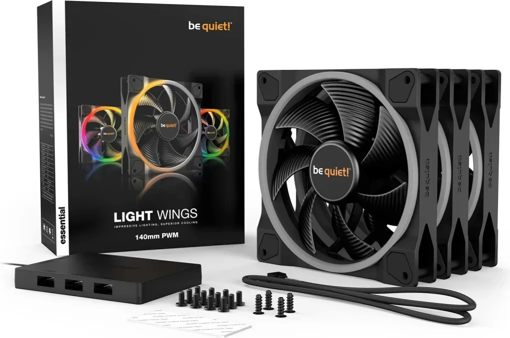 Ventilatorë be quiet! Light Wings, 140mm, PWM, i zi - 6