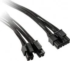 Kabllo Be queit! ATX/EPS 8-pin në ATX/EPS 8-pin, 0.45m, e zezë - 1
