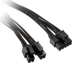 Kabllo Be queit! ATX/EPS 8-pin në ATX/EPS 8-pin, 0.45m, e zezë
