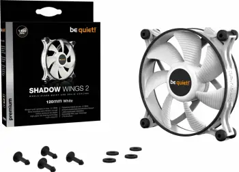 Ftohës be quiet! Shadow Wings 2, 120 mm, i bardhë