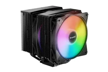 Kasë ftohëse për procesor BE QUIET! Pure Rock Pro 3 LX, 12 cm, 2 ventilatorë, Alumini, RGB, E zezë