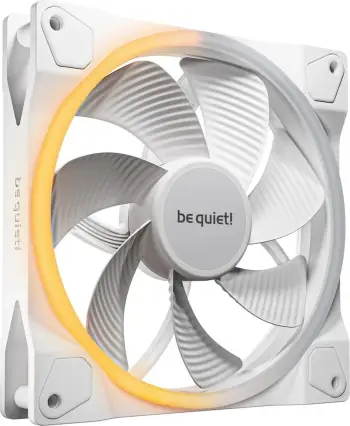 Ventilator kase Be Quiet Light Wings 140mm PWM Reverse, ARGB, i bardhë