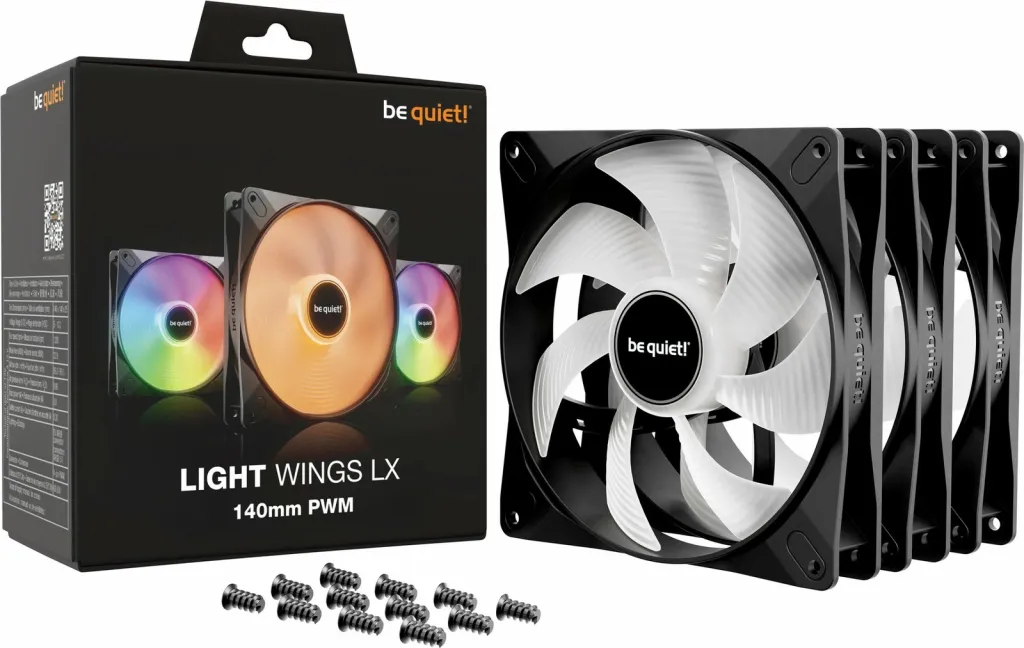 Ventilator Be Quiet! LIGHT WINGS LX PWM high-speed, 140mm, Triple-Pack, bardhë - 5