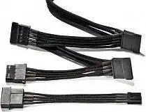 Kabllo energjie be quiet! PSU 3xS-ATA + 1xHDD + FDD, 1m, e zezë